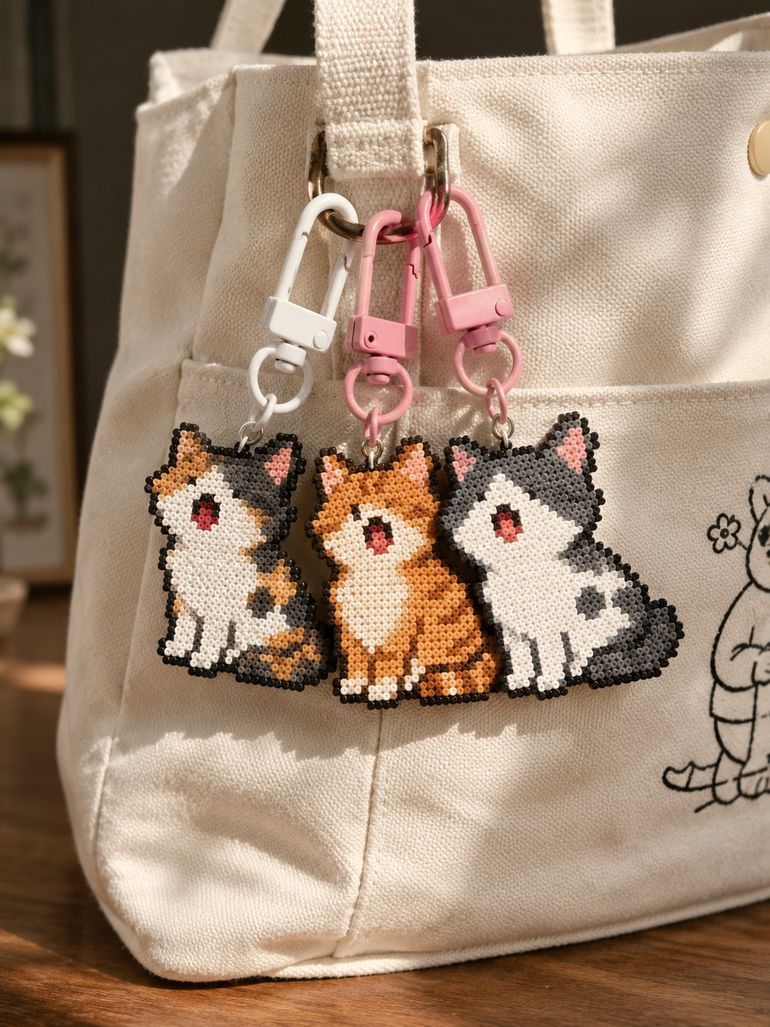 Pocket Kitties — Pixel Cat Keychain Collection