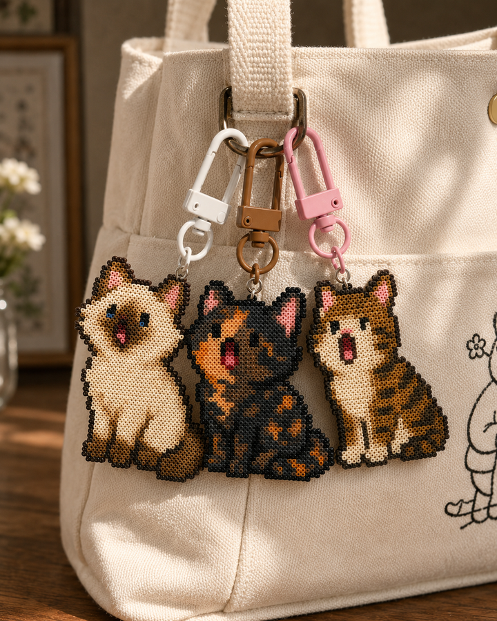 Pocket Kitties — Pixel Cat Keychain Collection